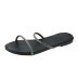 fashion casual open toe word flat bottom slippers NSPE55980