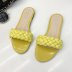 fashion solid color weave belt half slippers  NSPE55982