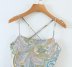 wholesale retro print halter strap holiday beach suspender skirt  NSAM56024