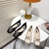fashion soft leather square toe low-heel shoes NSHU56063