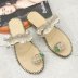 pearled pineapple decor ruched slide sandals  NSZSC56119