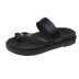 fashion solid color leather flat sandal NSZSC56131