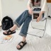 fashion interwoven leather slingback sandals NSZSC56140