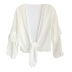 fashion sunscreen long-sleeved chiffon shirt suspender floral dress two-piece set NSFYF56248