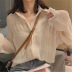 Retro Slim Chiffon Long-Sleeved Shirt NSFYF56252