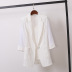 casual cotton loose mid-length suit jacket NSFYF56268