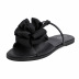 summer new black flower one word buckle sandals  NSZSC56290