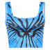 fashion splicing color butterfly print slim cropped sling vest  NSNWQ56315
