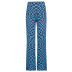casual splicing color high-waist straight-knit pants NSNWQ56329