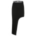 fashion irregular waist solid color skirt NSNWQ56400