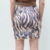 tiger print hit color high-waist half-length skirt NSNWQ56418