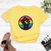 Summer tide brand round neck short-sleeved color background printing T-shirt  NSYIC56420