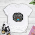 pure color new round neck short-sleeved mask girl print T-shirt  NSYIC56439