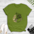 new pure color creative arabic letter flower printed T-shirt  NSYIC56442