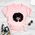Summer short-sleeved star explosive head girl print T-shirt  NSYIC56444