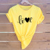 love letter love printing casual short-sleeved T-shirt NSYIC56451