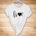 love letter love printing casual short-sleeved T-shirt NSYIC56451