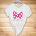 bow letter fashion printing casual short-sleeved T-shirt  NSYIC56454