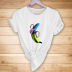 creative color banana print casual short-sleeved T-shirt NSYIC56463