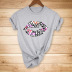 retro style lips letter printing casual short-sleeved T-shirt NSYIC56473