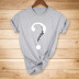 simple fashion question mark printing casual short-sleeved T-shirt NSYIC56474