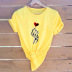 popular fashion than heart printing casual short-sleeved T-shirt NSYIC56478