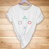 simple geometric symbol printing casual short-sleeved T-shirt NSYIC56482