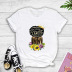 black magic girl back print short-sleeved T-shirt NSYIC56484
