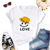 Summer short-sleeved cartoon smiling face printing T-shirt NSYIC56501