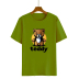casual short-sleeved with bear print pattern t-shirt NSYID56526