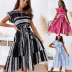 Fashion irregular color striped dress for women NSJIN56735