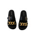 Metal thick-soled flat-bottom sandals  NSHU56573