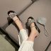 fashion ruched rhinestone platform sandals  NSHU56587