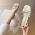 fashion low-heeled thick-heeled Roman shoes  NSHU56597