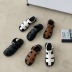 fashion cross leather flat sandals NSHU56607