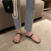 casual fashion set-toe rhinestone flat-bottomed sandals  NSHU56625