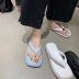 fashion solid color platform thong sandals NSHU56627