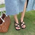 style square head thin strap open toe sandals  NSHU56629