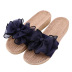 high-heeled wedges bows summer linen sandals NSBXSL56689