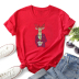 Summer deer print casual short-sleeved t-shirt NSYID56753