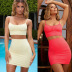 Spot summer new sexy top ＆ hip mini skirt NSLAI56826