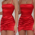 Spot spring new hot sale sling pleated solid color short skirt  NSLAI56852