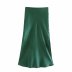 new pure color fashion spring satin buttons skirt  NSAM56873