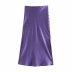 new pure color fashion spring satin buttons skirt  NSAM56873