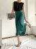 spring bloggers multicolor solid color satin skirt NSAM56897