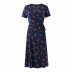 slim V-neck wrap-up lace-up printed French dress NSAM56913
