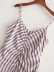 spring striped pleated slim suspender dress NSAM56921