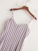 spring striped pleated slim suspender dress NSAM56921
