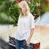 summer new five-point sleeve casual pullover pleated T-shirt NSLM57076