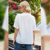 summer new five-point sleeve casual pullover pleated T-shirt NSLM57076